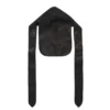 „Cotton Wreath“-Leder-Durag, schwarz