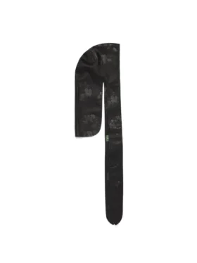 „Cotton Wreath“-Leder-Durag, schwarz