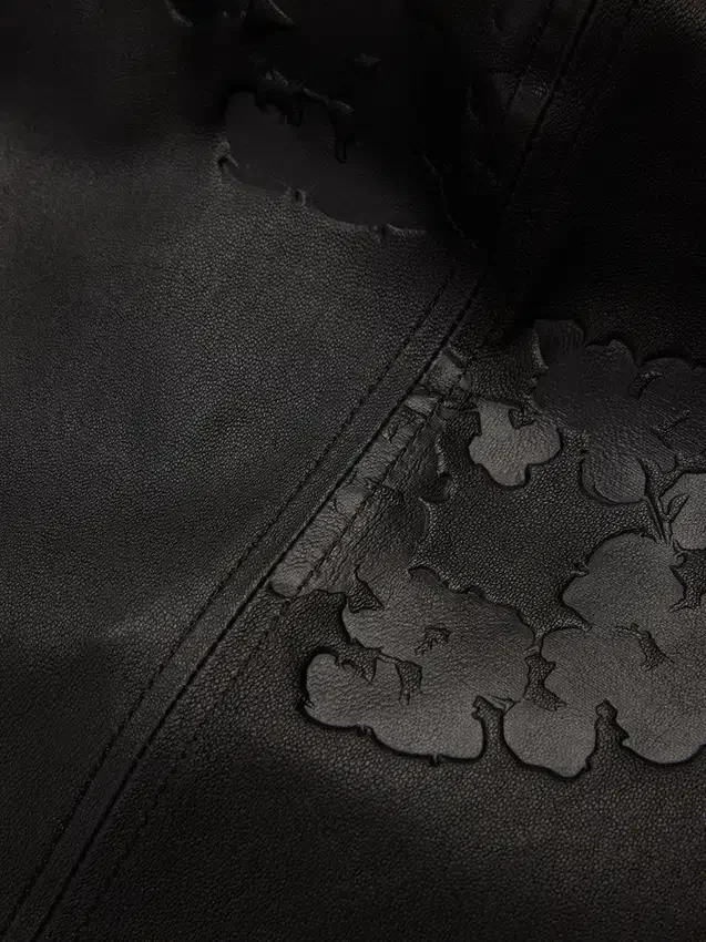 „Cotton Wreath“-Leder-Durag, schwarz