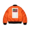 Cotton Wreath-MA-1-Bomberjacke mit Kranzmotiv, schwarz