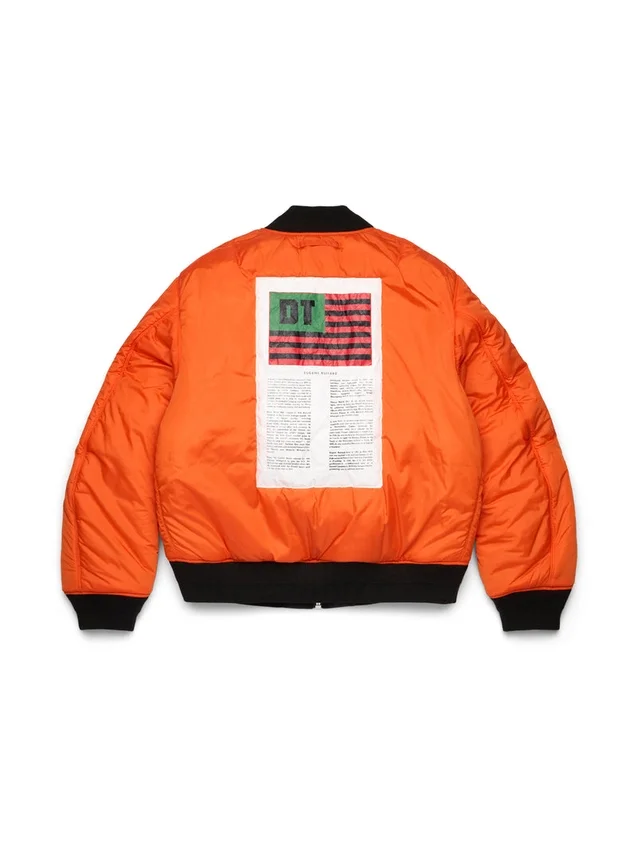 Cotton Wreath-MA-1-Bomberjacke mit Kranzmotiv, schwarz