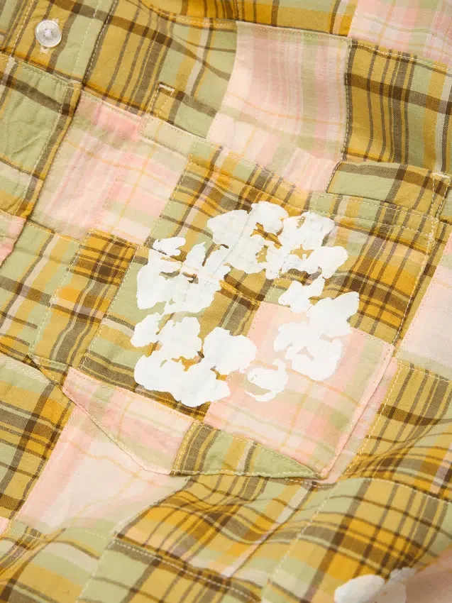 Cotton Wreath Madras Langarmhemd mit Knöpfen