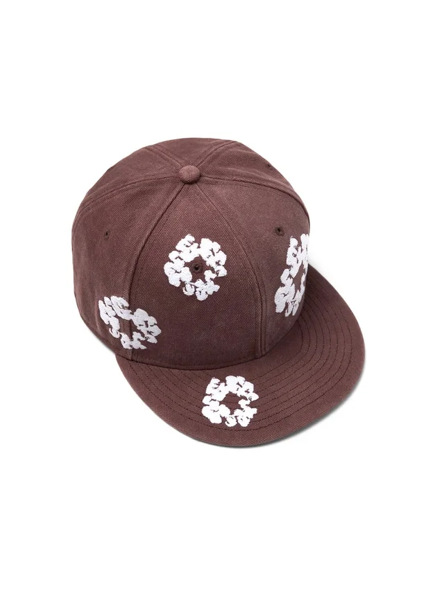 Cotton Wreath New Era 59FIFTY Canvas Fitted Cap Braun