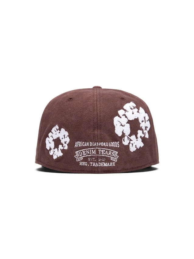 Cotton Wreath New Era 59FIFTY Canvas Fitted Cap Braun