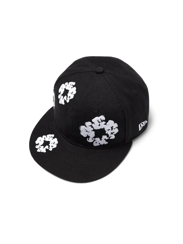 Cotton Wreath New Era 59FIFTY Canvas-Fitted-Cap, schwarz