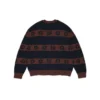 Cotton Wreath-Pullover mit Streifen und Kranzmuster, marineblau/braun