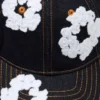 Cotton Wreath Raw Denim Cap, Washed Indigo