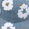Cotton Wreath-Raw-Denim-Kappe, helle Waschung