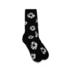 Cotton Wreath-Socken mit Kranzmuster, schwarz