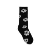 Cotton Wreath-Socken mit Kranzmuster, schwarz