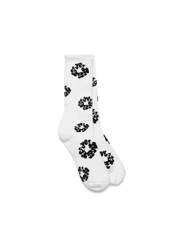 Cotton Wreath-Socken, weiß