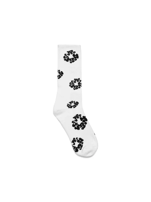 Cotton Wreath-Socken, weiß