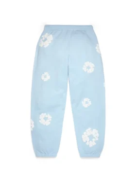 Cotton Wreath Sweatpant in Puderblau