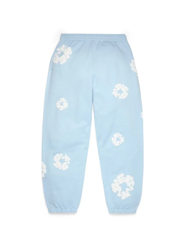 Cotton Wreath Sweatpant in Puderblau