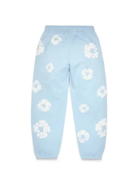 Cotton Wreath Sweatpant in Puderblau