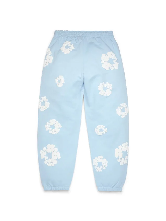 Cotton Wreath Sweatpant in Puderblau