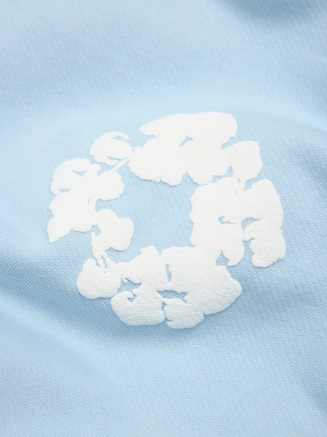 Cotton Wreath Sweatpant in Puderblau