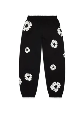 Cotton Wreath Sweatpant in Schwarz