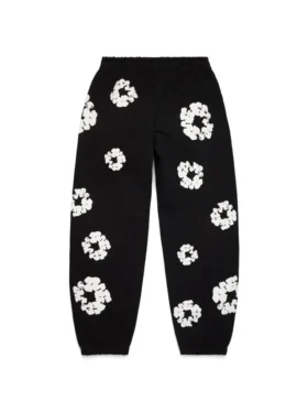Cotton Wreath Sweatpant in Schwarz