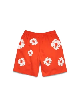 Cotton Wreath Sweatshorts, dunkelorange