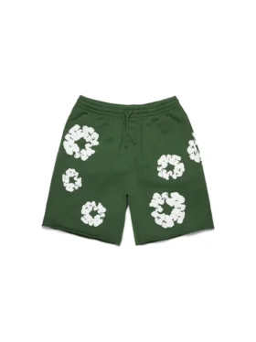 Cotton Wreath-Sweatshorts mit Kranzmotiv, grün