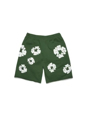 Cotton Wreath-Sweatshorts mit Kranzmotiv, grün