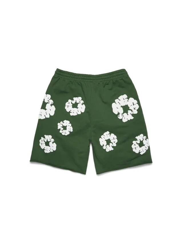 Cotton Wreath-Sweatshorts mit Kranzmotiv, grün