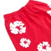 Cotton Wreath-Sweatshorts mit Kranzmotiv, rot