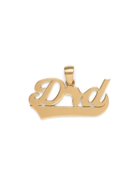 „Dad“-Anhänger aus Gold