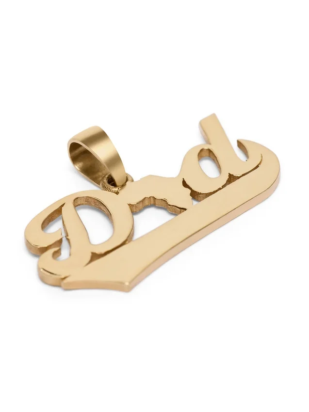 „Dad“-Anhänger aus Gold