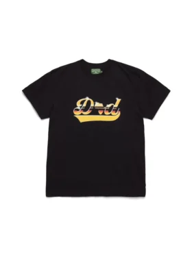 Dad-T-Shirt, schwarz