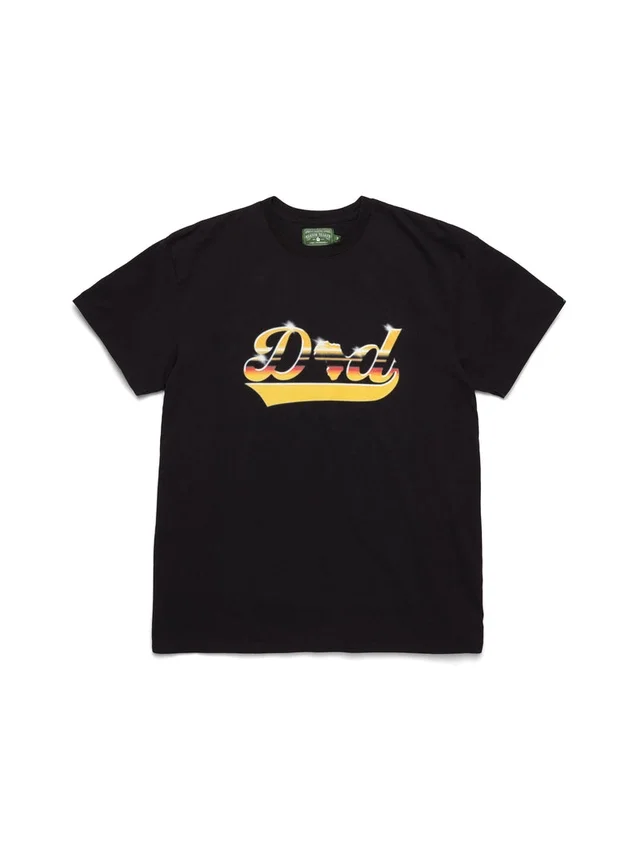 Dad-T-Shirt, schwarz