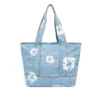Denim-Shopper „Cotton Wreath“ in heller Waschung