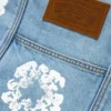 Denim-Shopper „Cotton Wreath“ in heller Waschung