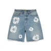 Denim-Shorts „Cotton Wreath“ in heller Waschung