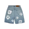 Denim-Shorts „Cotton Wreath“ in heller Waschung