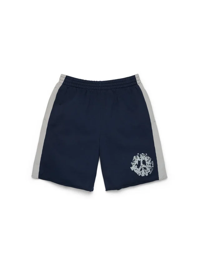 Denim U Paneled Sweatshort Marineblau