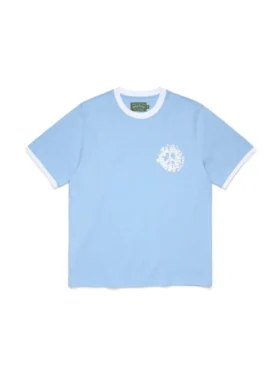 Denim U Ringer-T-Shirt Hellblau