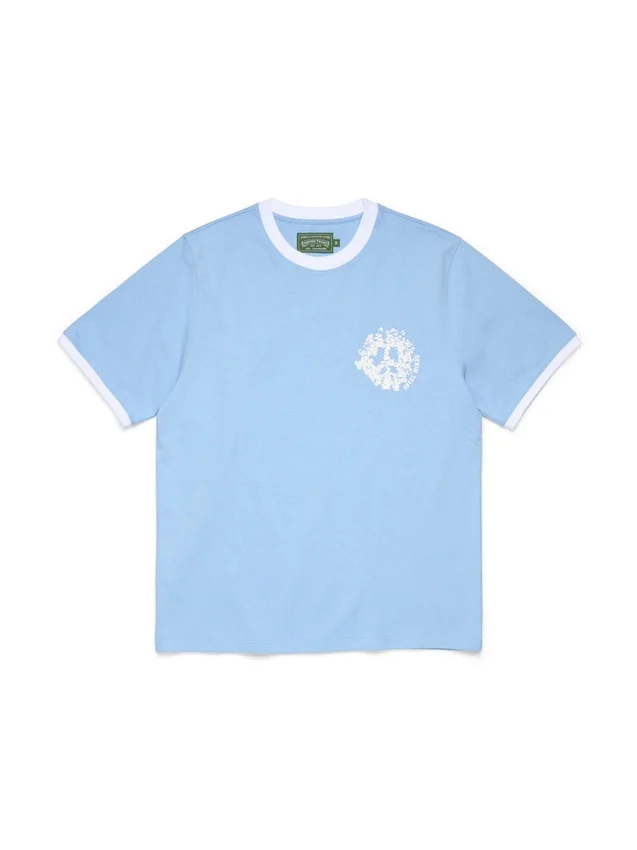 Denim U Ringer-T-Shirt Hellblau