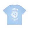 Denim U Ringer-T-Shirt Hellblau