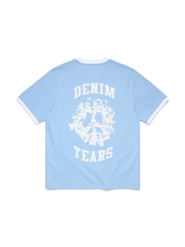 Denim U Ringer-T-Shirt Hellblau