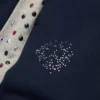Denim U Strass-Jogginghose Marineblau