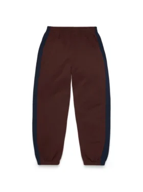 Denim U Sweathose mit Einsätzen, braun