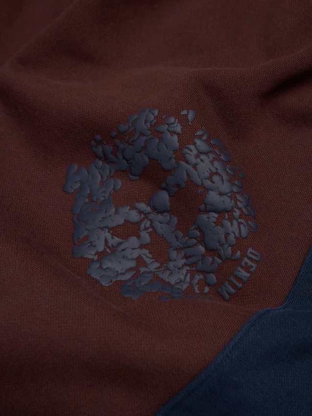 Denim U Sweathose mit Einsätzen, braun