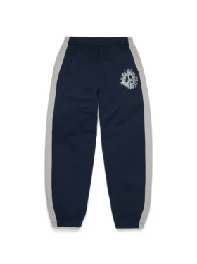 Denim U Sweathose mit Einsätzen, marineblau