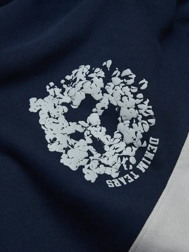 Denim U Sweathose mit Einsätzen, marineblau