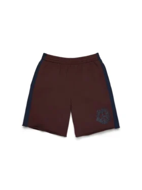 Denim U Sweatshorts mit Einsätzen, braun