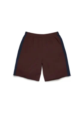 Denim U Sweatshorts mit Einsätzen, braun