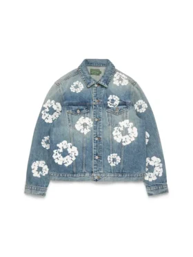 Denimjacke „Cotton Wreath“ in heller Waschung