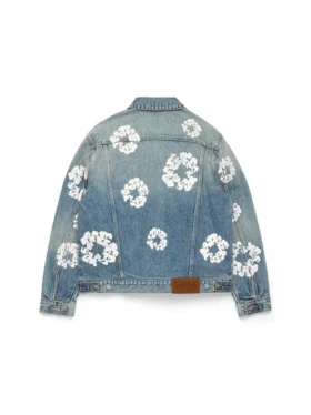 Denimjacke „Cotton Wreath“ in heller Waschung